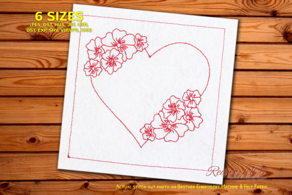 A Designer's Review of the Love Heart with Beautiful Flowers Embroidery