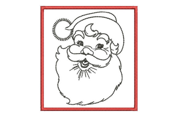 A Joyful Santa Claus Embroidery for Holiday Products