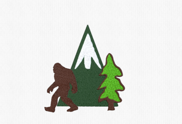 Embroidery Design Review: Bigfoot in the Mountains