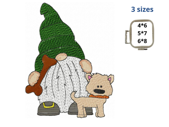 Gnome with Dog Embroidery Design Review