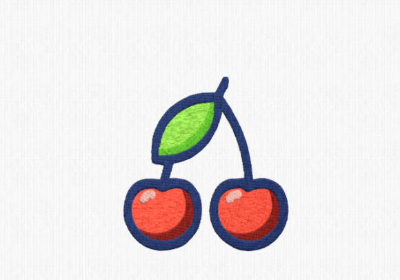 The Charm of Simple Fruit: A Designer's Look at a 'Cherries' Embroidery File